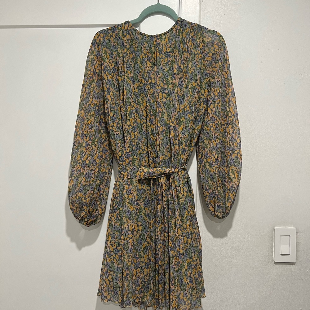 Zara- Printed Pleated mini dress - Picture 8 of 9
